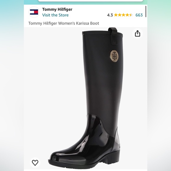 S|O|L|D❌Karissa Rain Boots Tommy Hilfiger size 8 - Picture 5 of 10